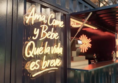 la bahia cocktail club villavicencio container neon bar